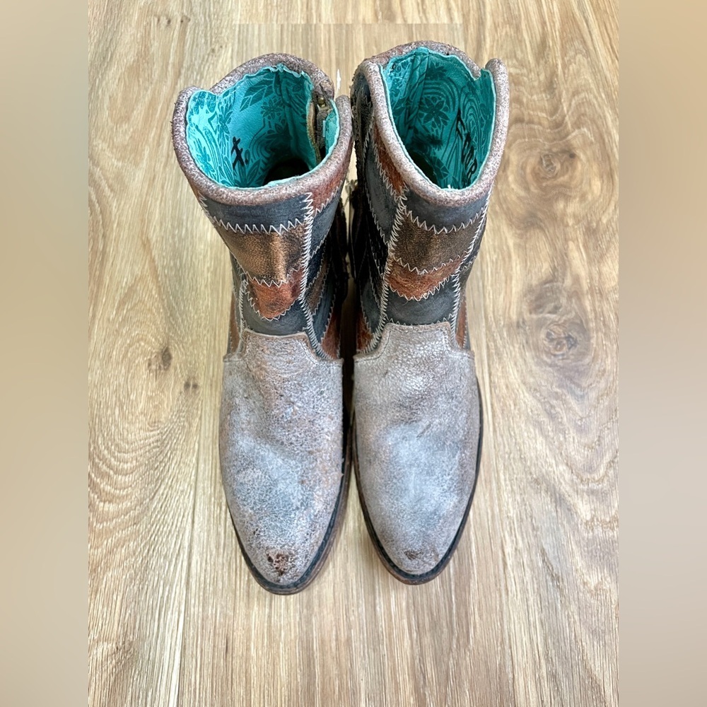 Corral Patchwork Leather Ankle Boot Style #C3167 … - image 3